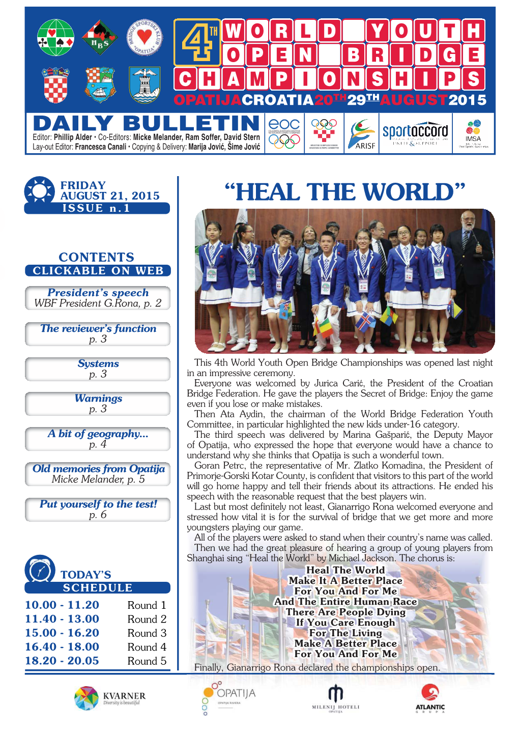 “HEAL the WORLD” ISSUE N.1