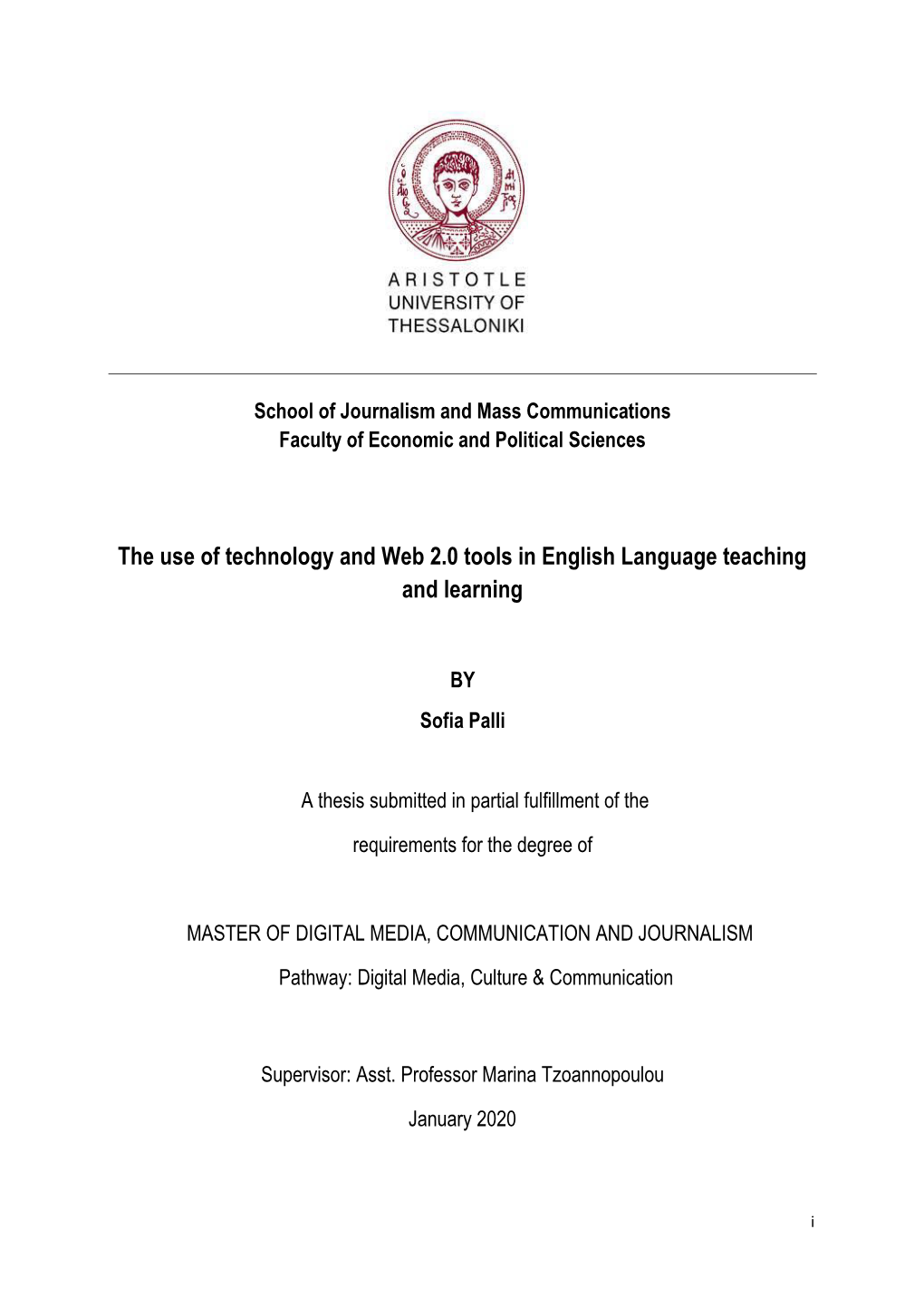 The Use of Technology and Web 2.0 Tools in English Language Teaching and Learning