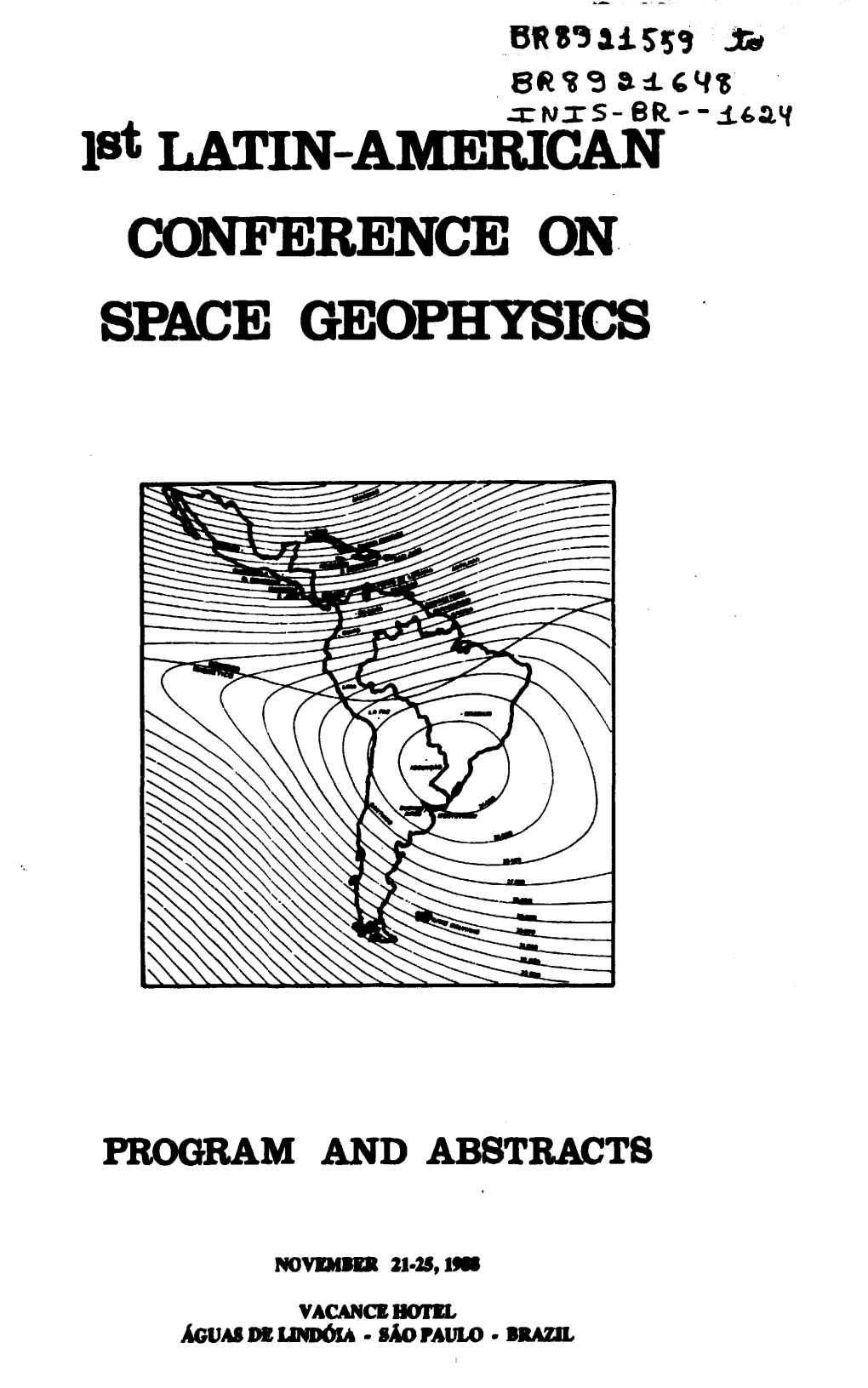 1St LATIN-AMERICAN CONFERENCE on SPACE GEOPHYSICS