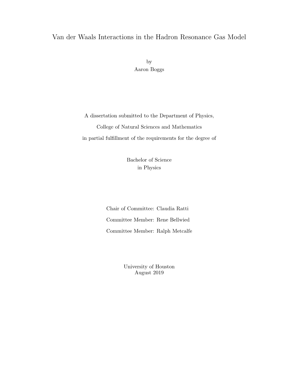 Van Der Waals Interactions in the Hadron Resonance Gas Model