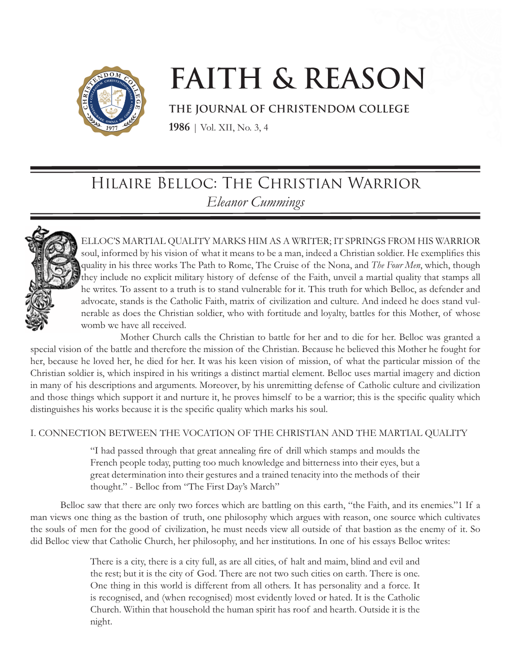 Faith & Reason