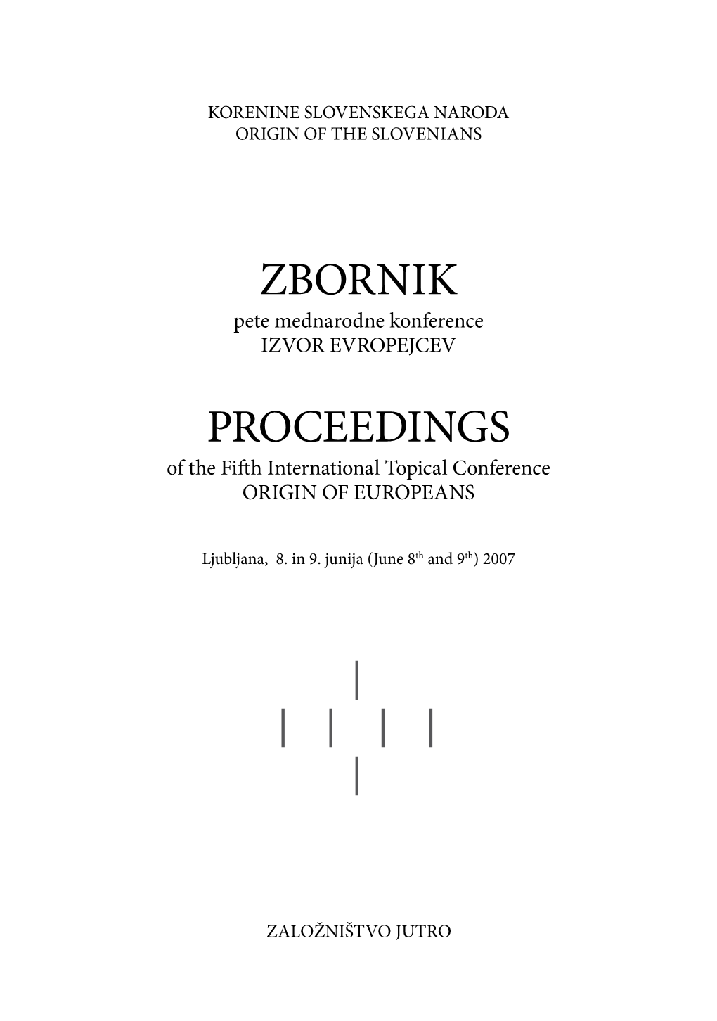 Zbornik Proceedings