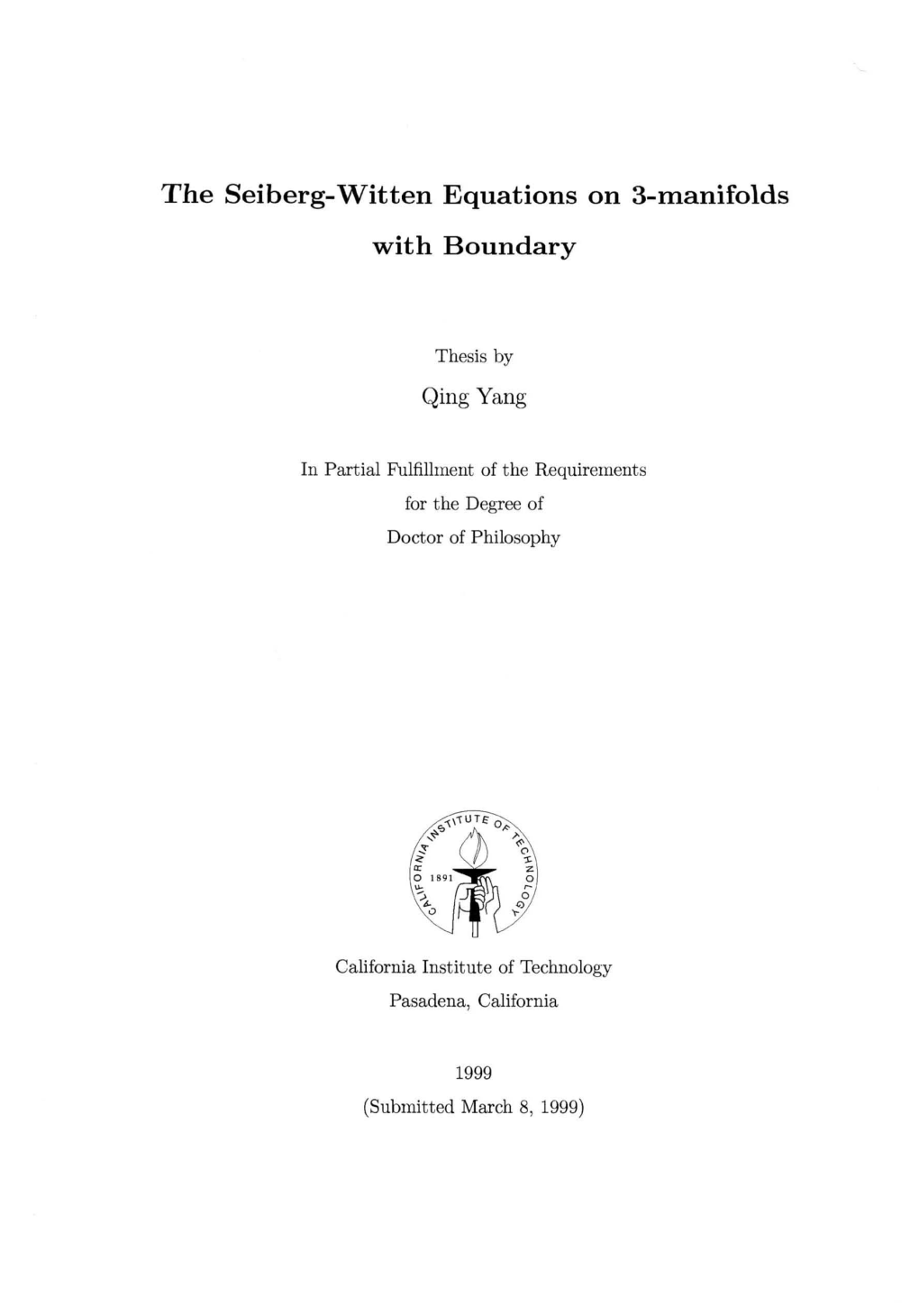 The Seiberg-Witten Equations on 3-Manifolds with Boundary