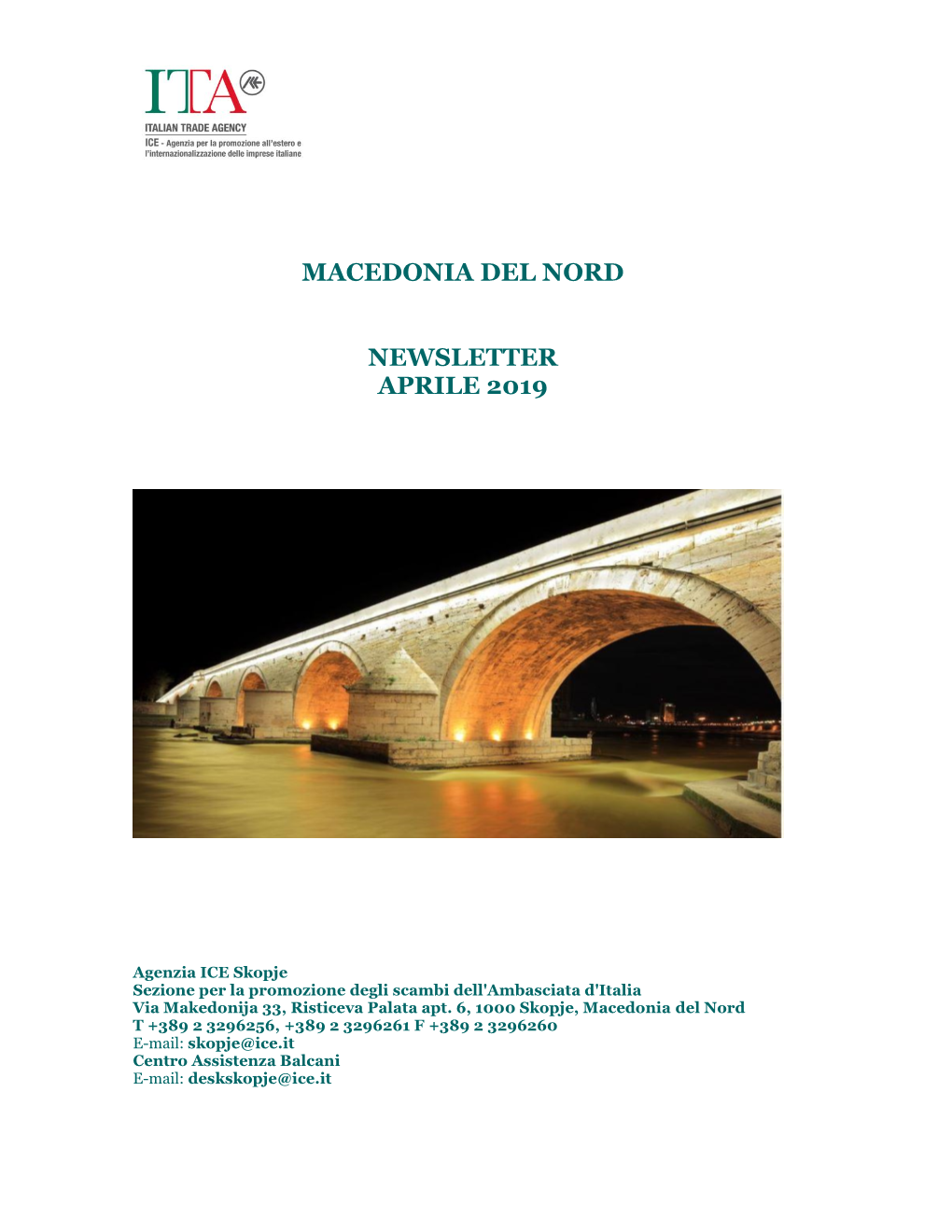 Macedonia Del Nord Newsletter Aprile 2019