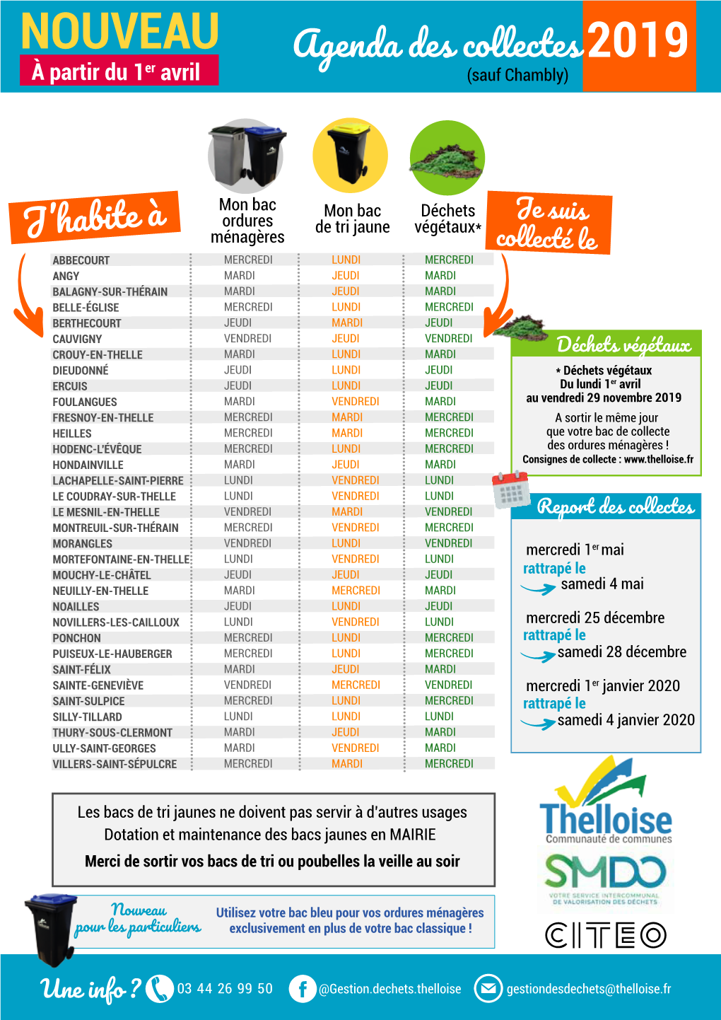 Calendrier Autres Communes