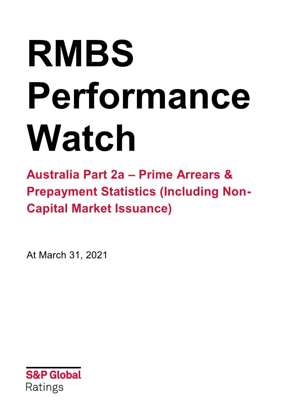 Prime Arrears & Prepayment Statistics