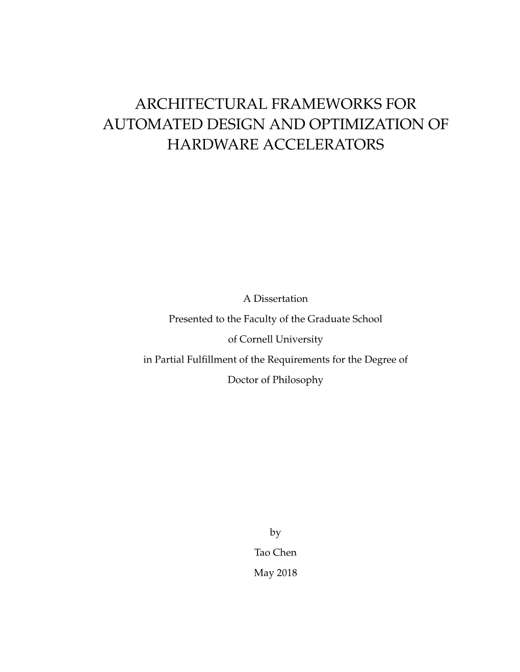 Architectural Frameworks for Automated Design and Optimization of Hardware Accelerators