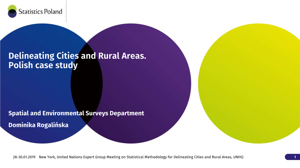 Delineating Cities and Rural Areas