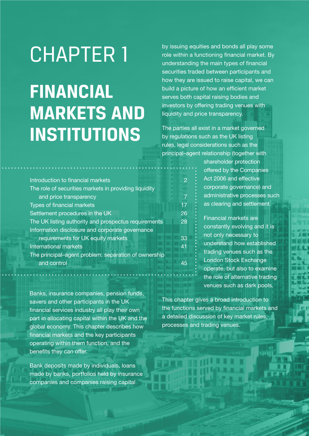 CHAPTER 1 Role Within a Functioning Financial Market