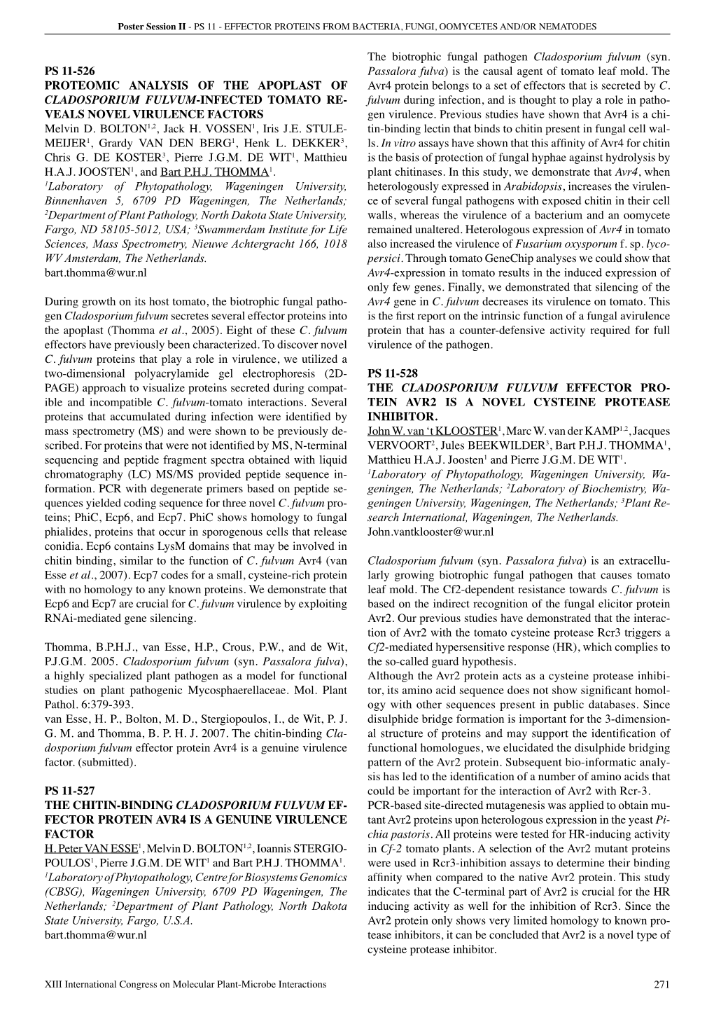 Ps 11S526 Proteomic Analysis of the Apoplast Of