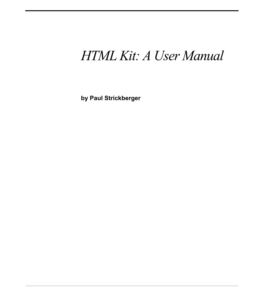 HTML Kit.Book