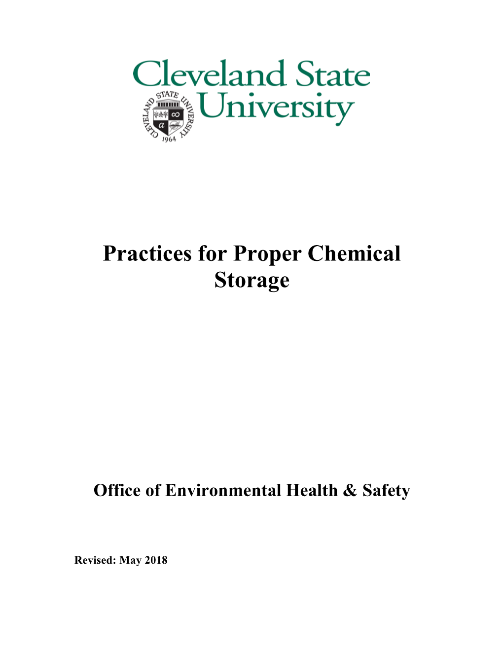 Practices for Proper Chemical Storage