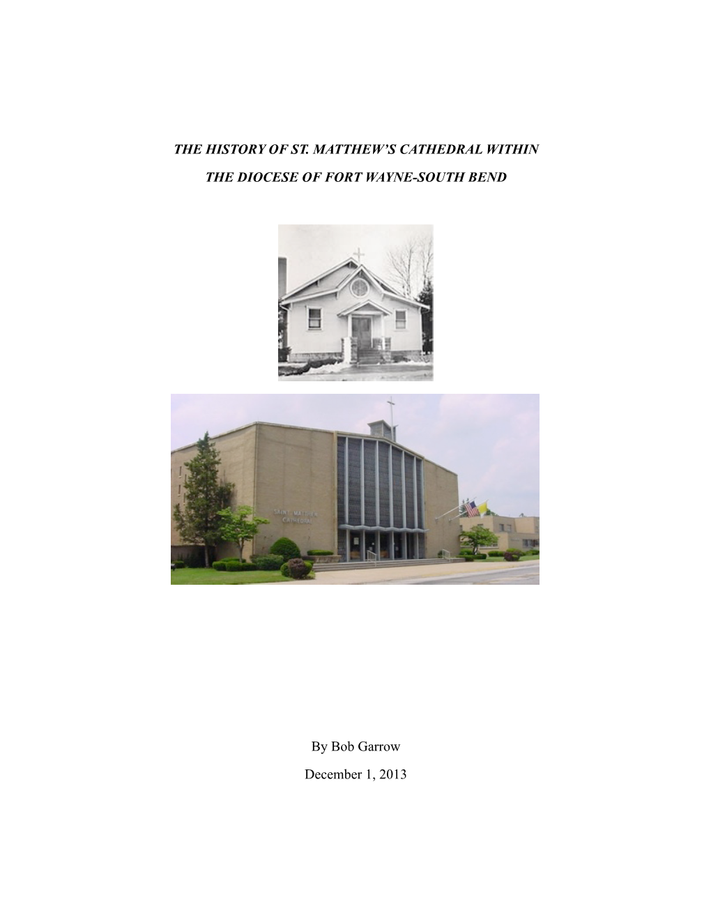 History of St Matthew Cathedral Parish