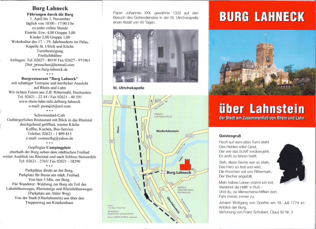 Burg Lahneck Führungen Durch Die Burg Papst Johannes XXII