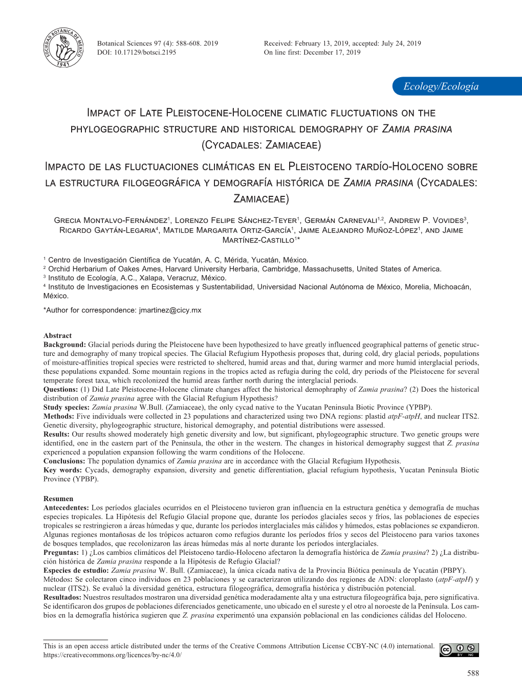 Impact of Late Pleistocene-Holocene Climatic Fluctuations on The