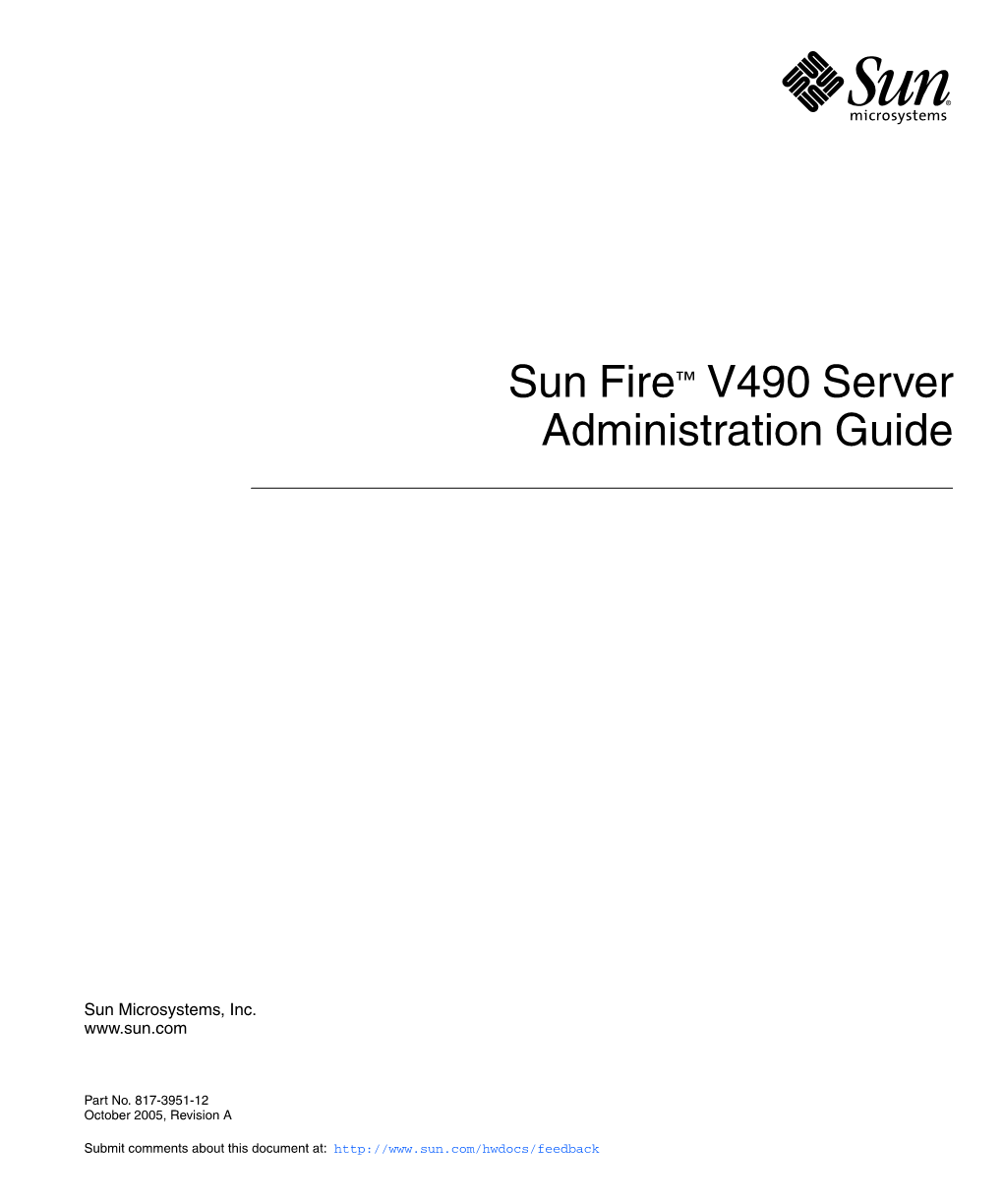 Sun Fire V490 Server Administration Guide