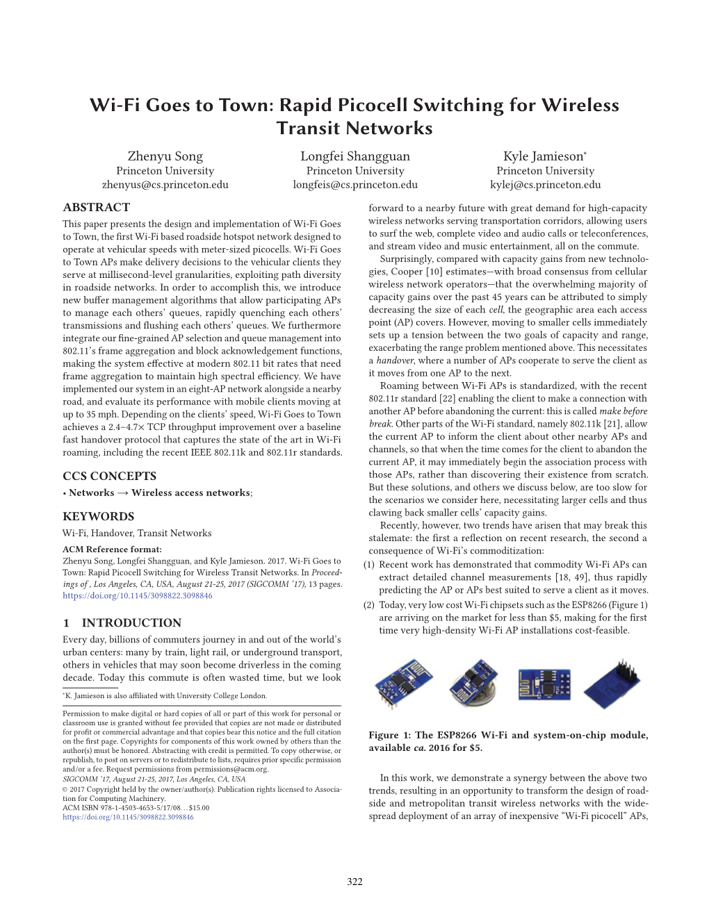 Wi-Fi Goes to Town: Rapid Picocell Switching for Wireless Transit Networks