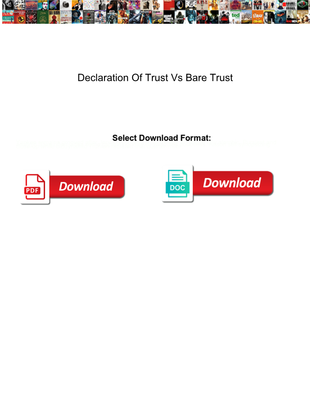 Declaration of Trust Vs Bare Trust
