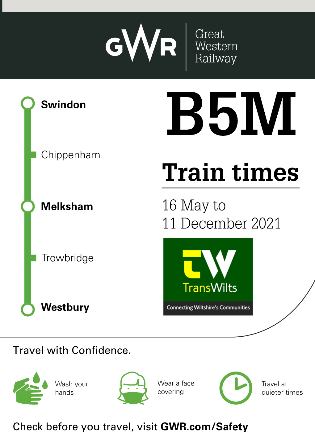 Swindon to Westbury Via Melksham (Transwilts Line Services)