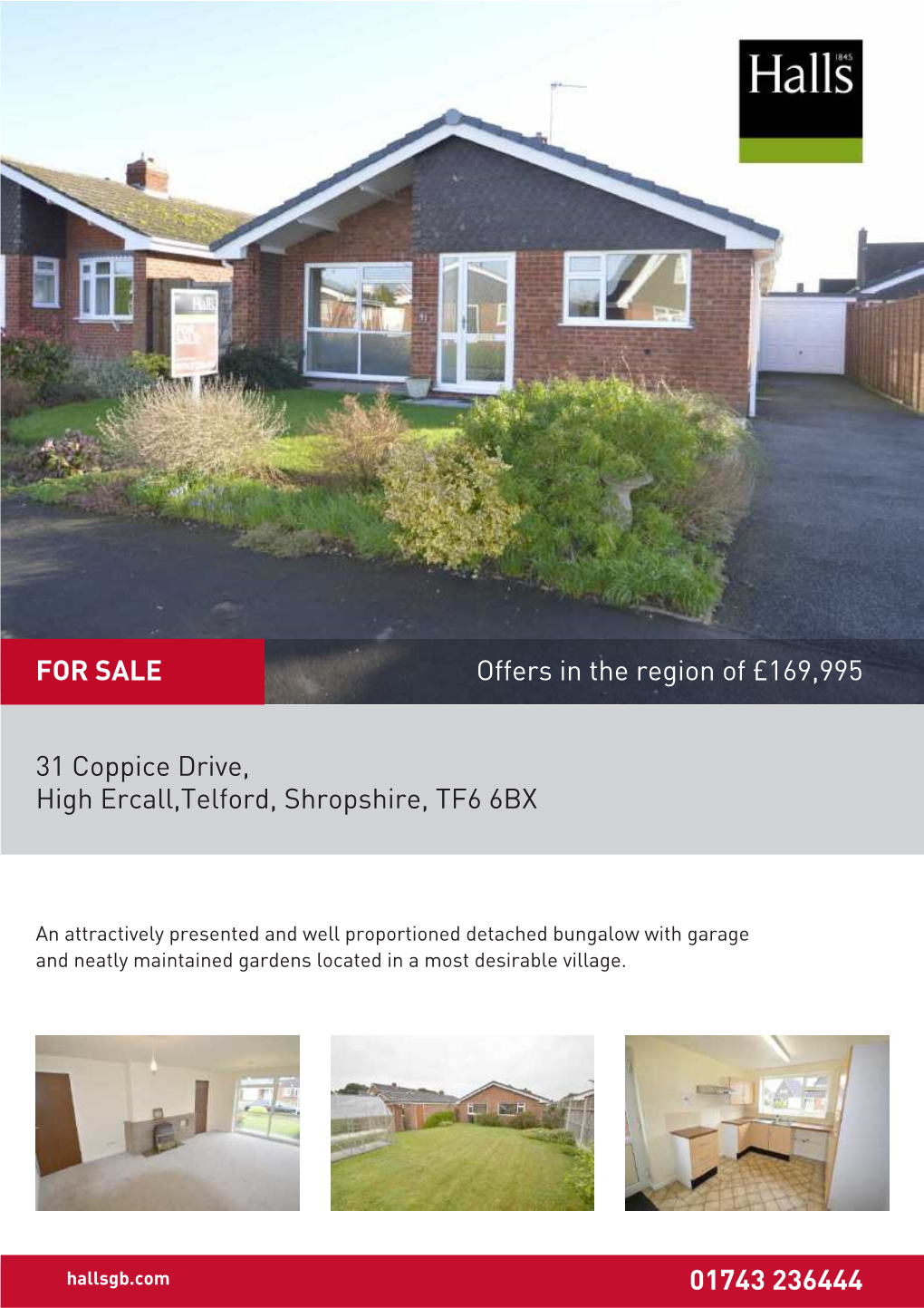31 Coppice Drive, High Ercall,Telford, Shropshire, TF6 6BX 01743