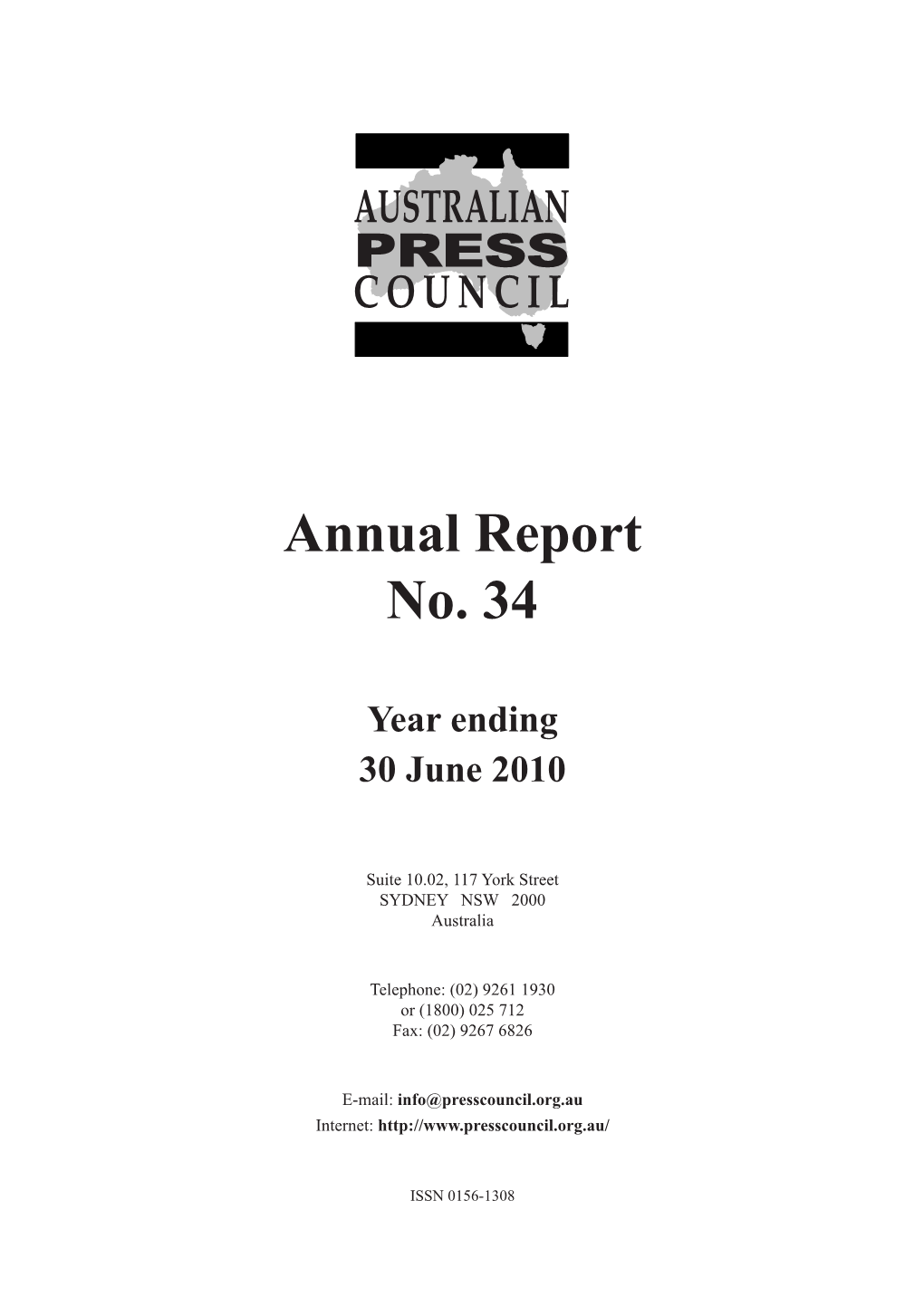 Annual Report No. 34