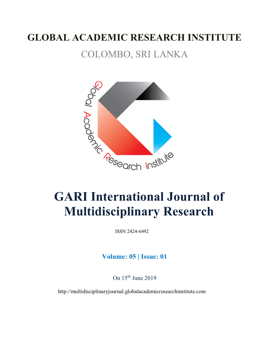 GARI International Journal of Multidisciplinary Research