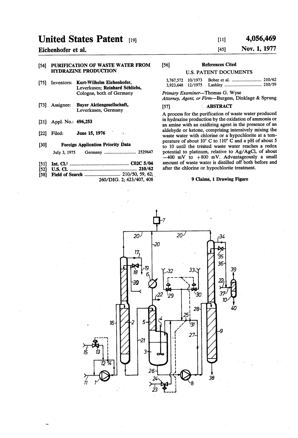 United States Patent (19) (11) 4,056,469 Eichenhofer Et Al