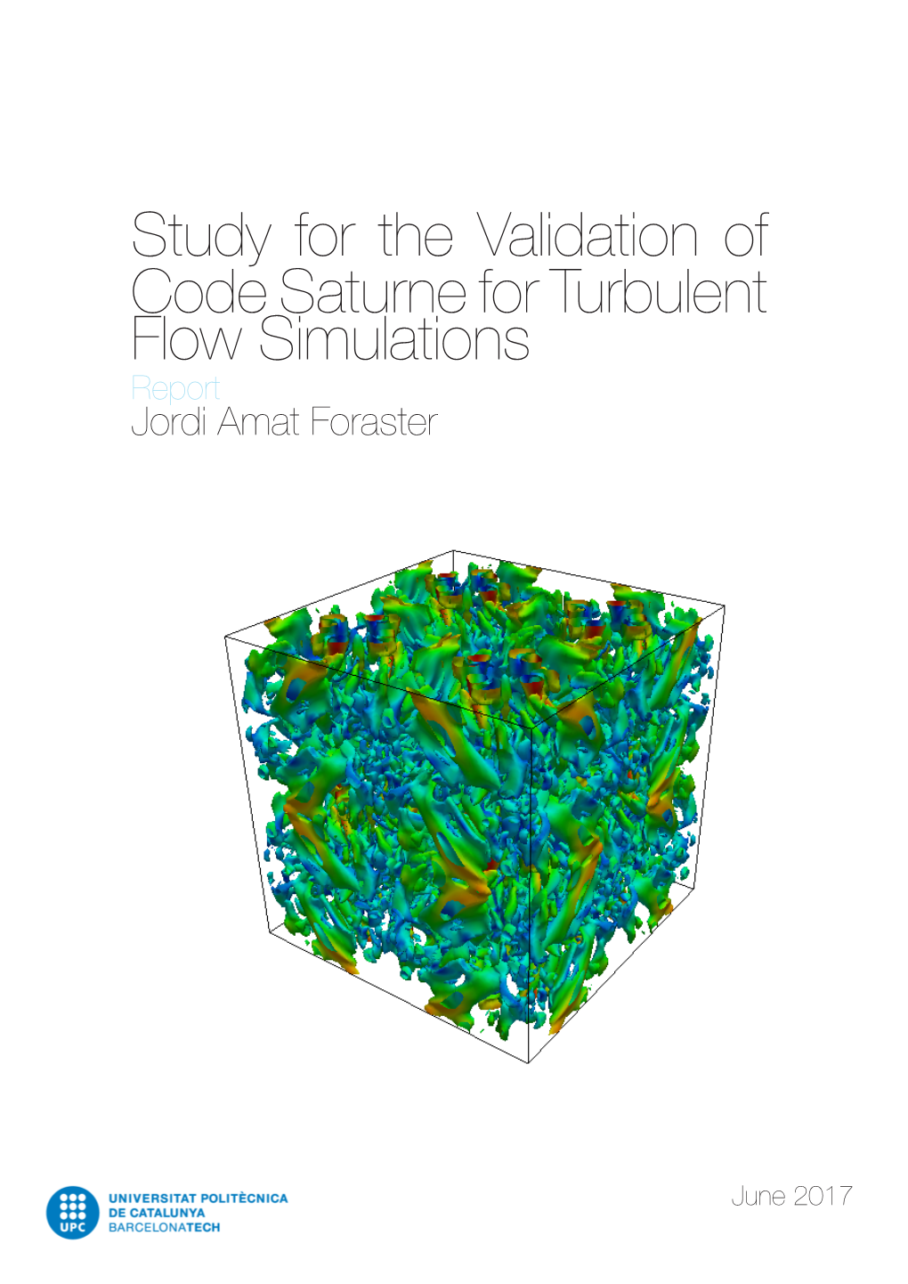 Study for the Validation of Code Saturne for Turbulent Flow Simulations Report