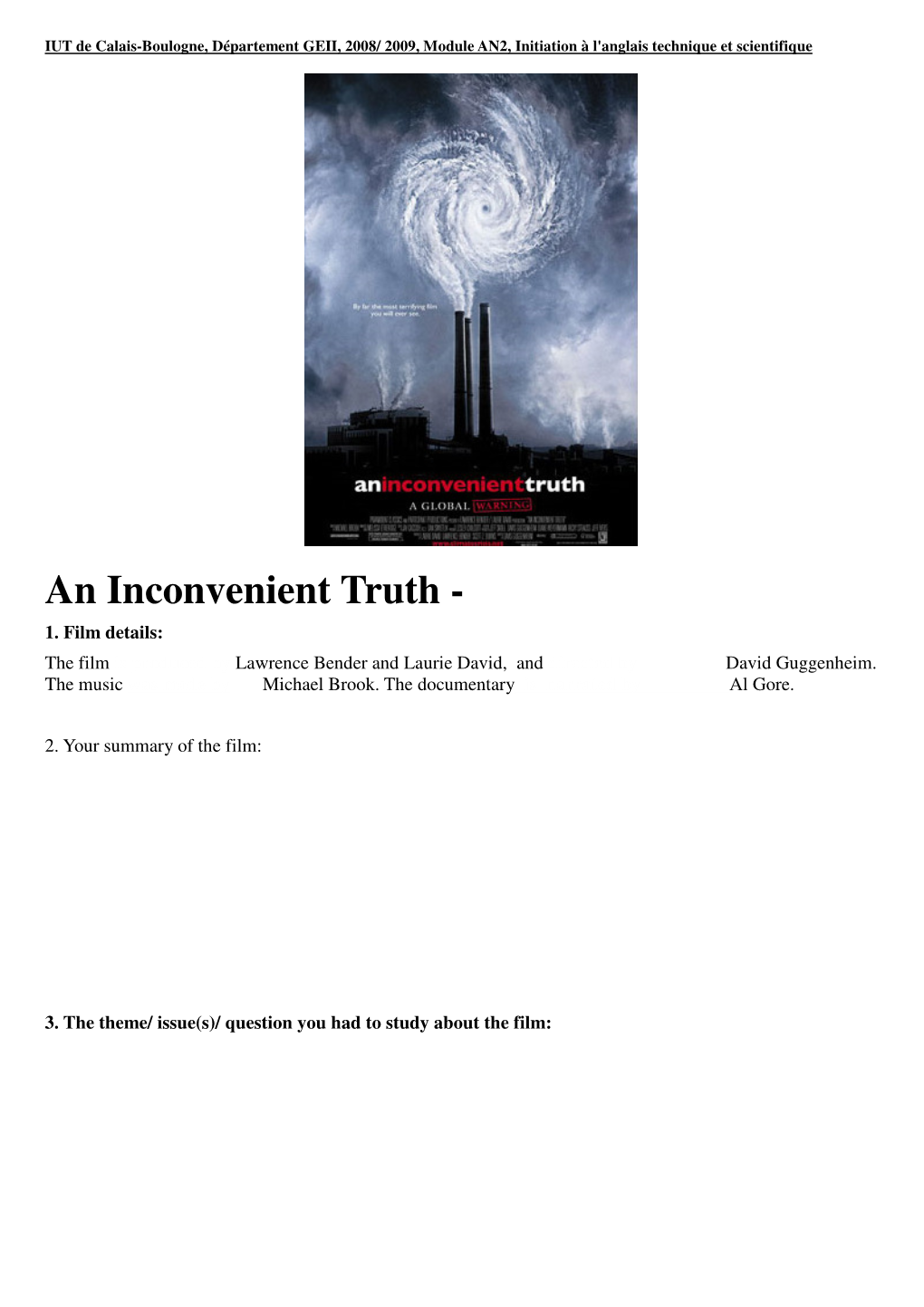 An Inconvenient Truth - 1