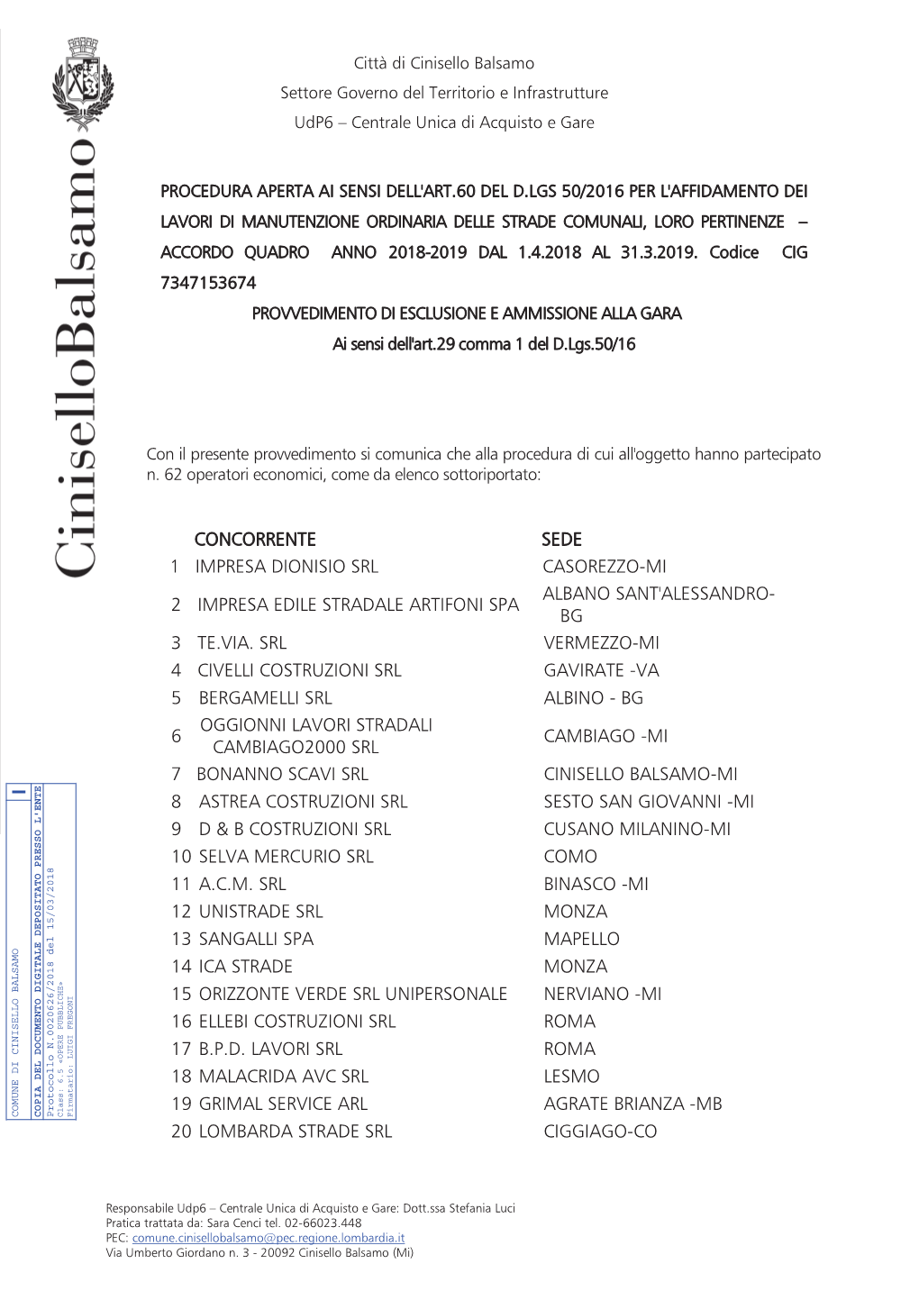 Concorrente Sede 1 Impresa Dionisio Srl Casorezzo-Mi 2