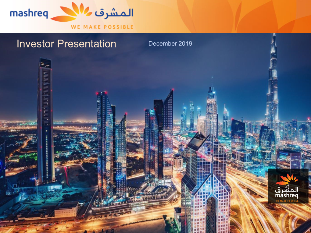 Investor Presentation December 2019