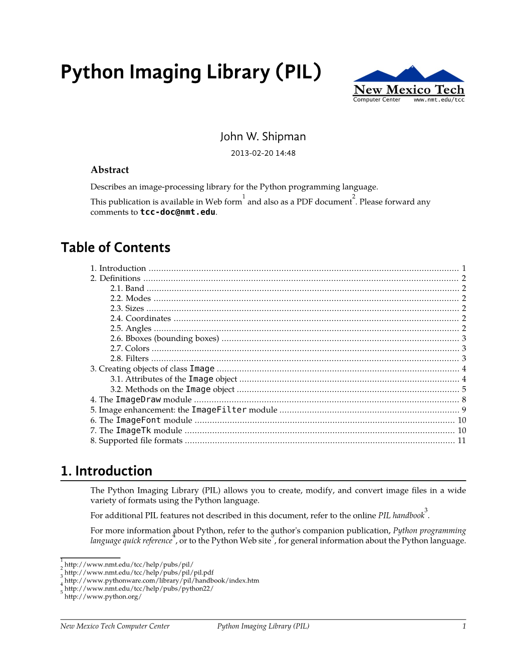 Python Imaging Library (PIL)