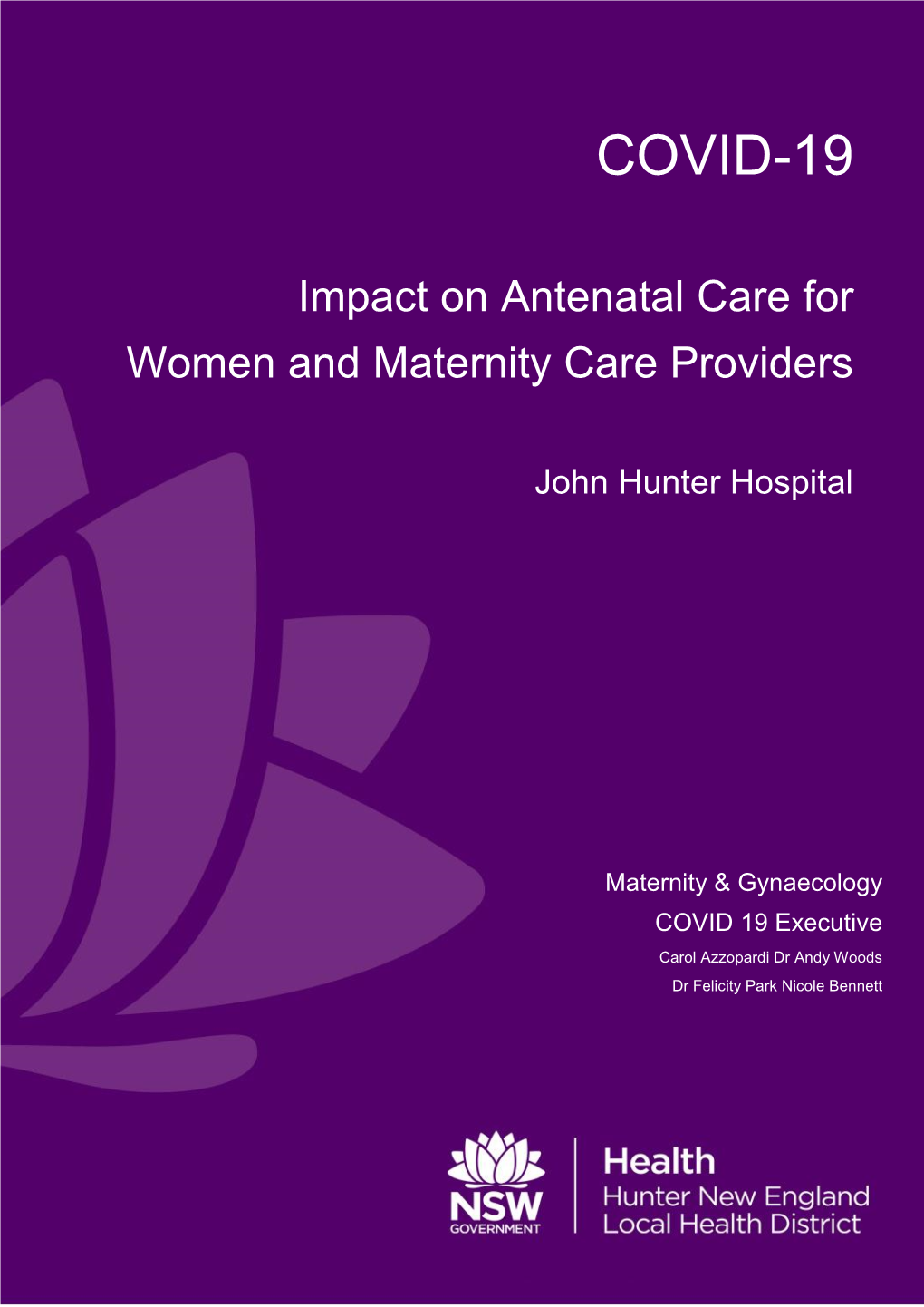 COVID-19 Maternity Model of Care