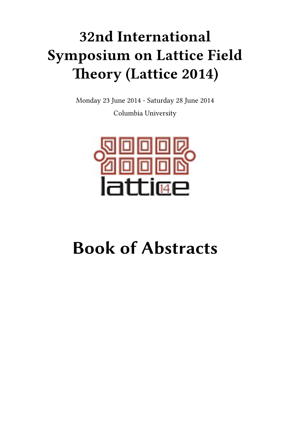 Book of Abstracts