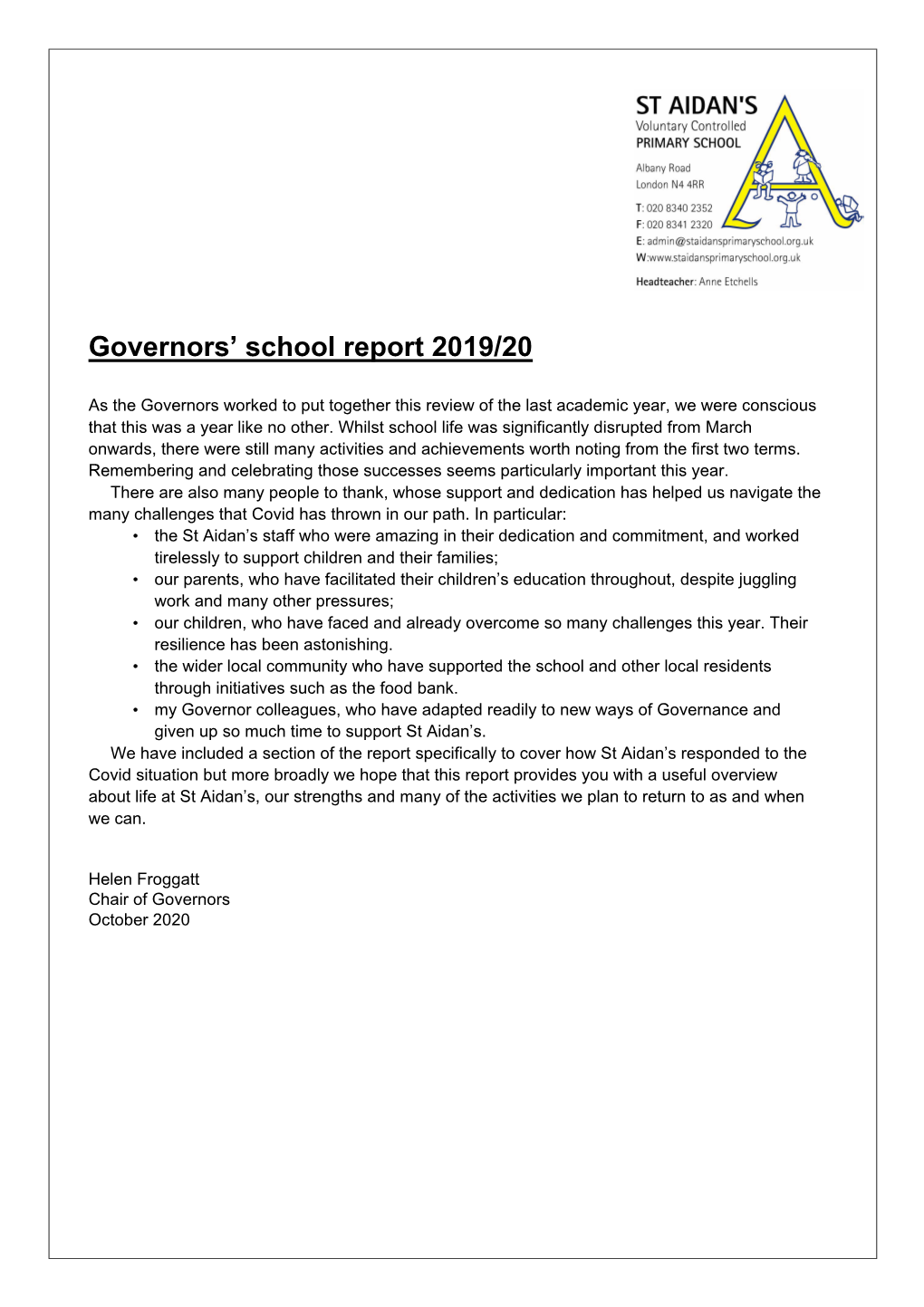 Governor Report 19-20