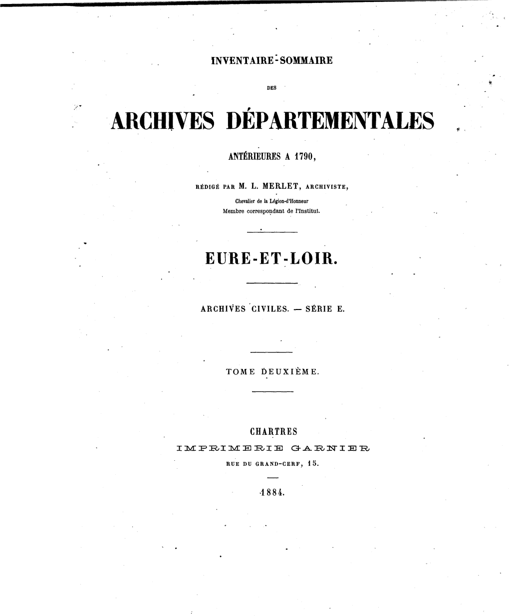 Archives Départementales D'eure-Et-Loir