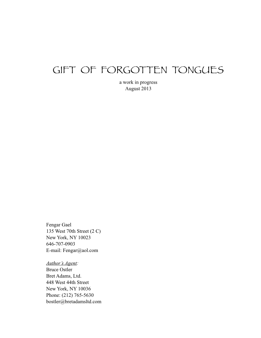 Gift of Forgotten Tongues 5