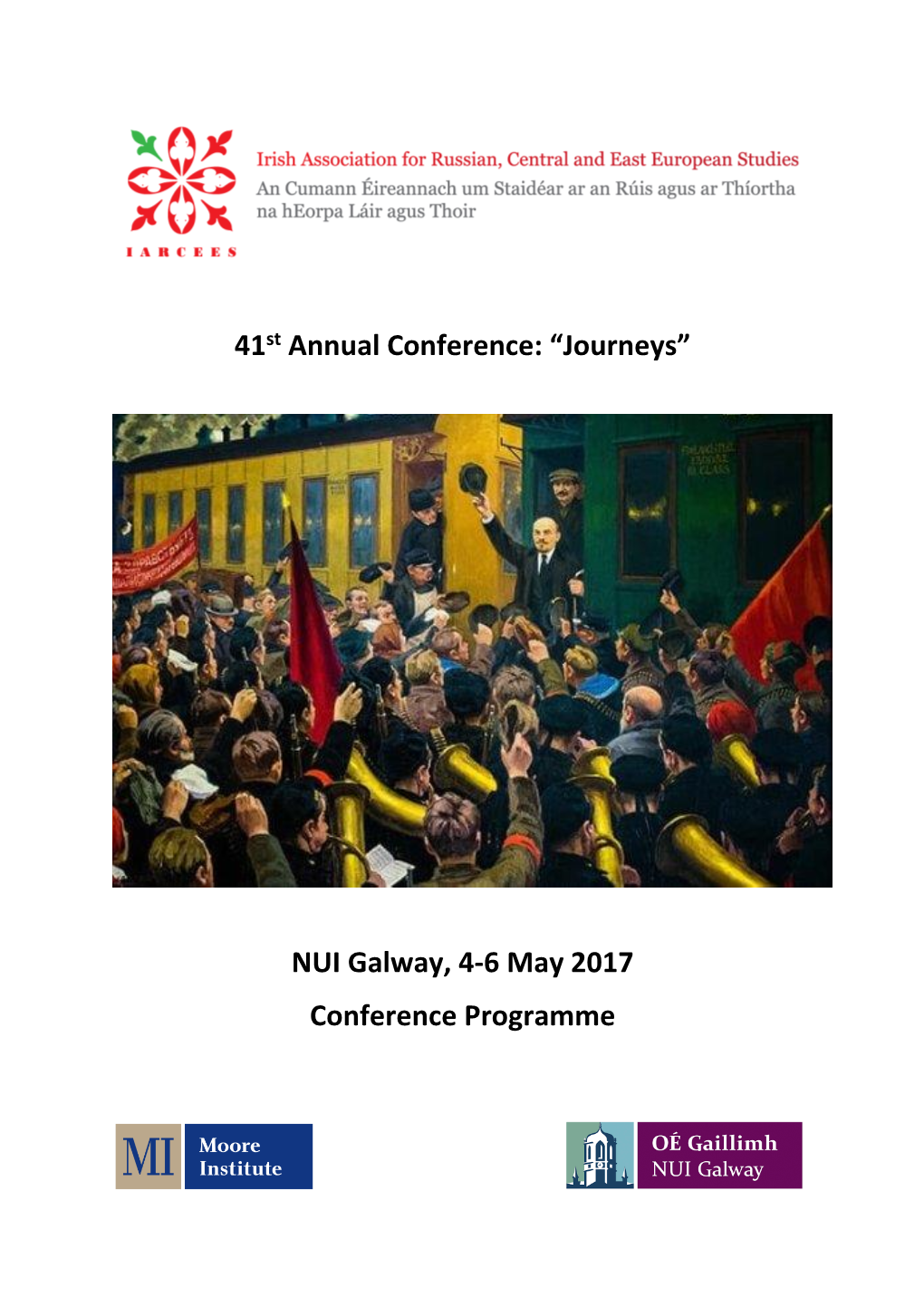 “Journeys” NUI Galway, 4-6 May 2017 Conference Programme