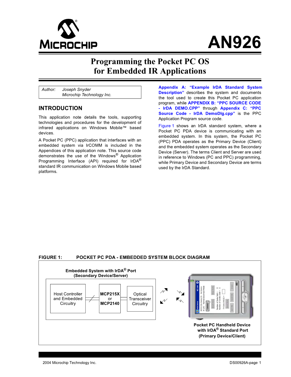 Programming the Pocket PC OS for Embedded IR Applications