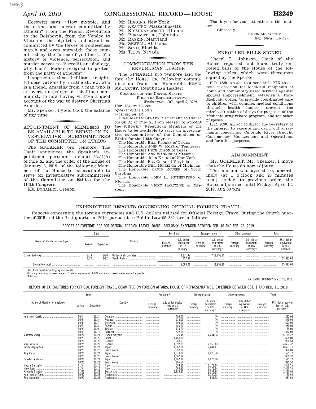 Congressional Record—House H3249