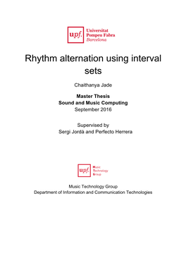 Rhythm Alternation Using Interval Sets