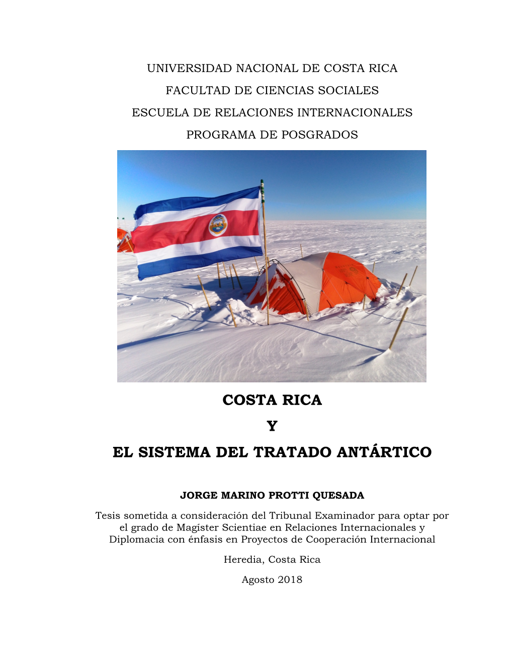 Costa Rica Y El Sistema Del Tratado Antártico