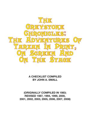 The Greystoke Chronicles: the Adventures of Tarzan in Print, on Screen and on the Stage