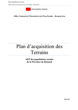 Plan D'acquisition Des Terrains