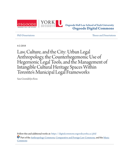 Law, Culture, and the City