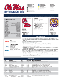 2017 Football Game Notes @Coachmattluke