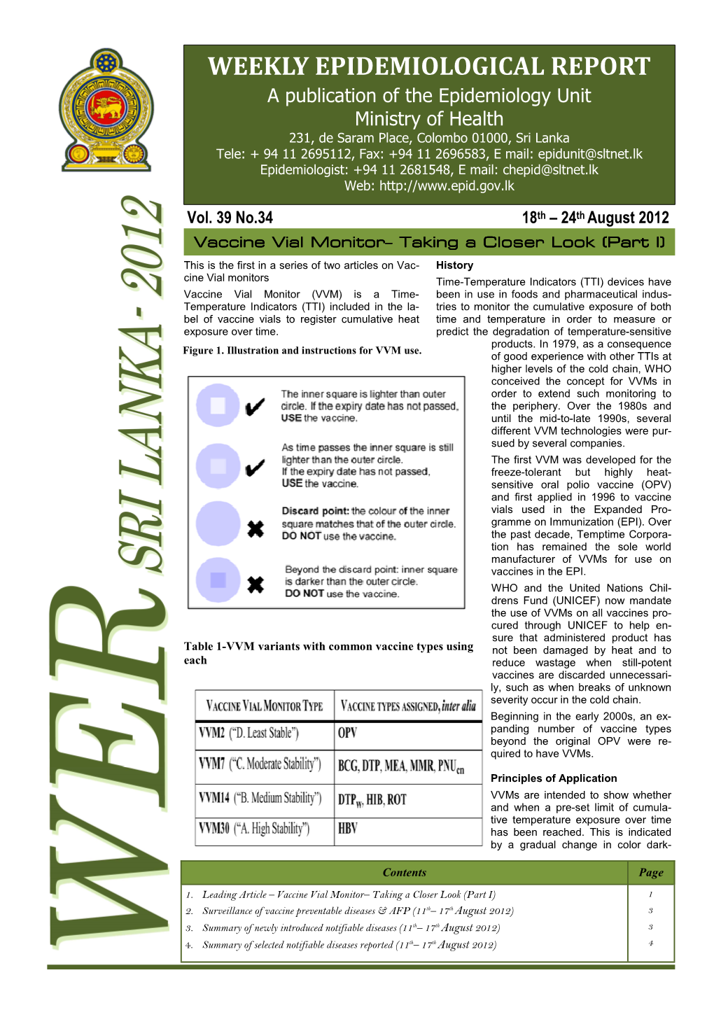 Vaccine Vial Monitor– Taking a Closer Look (Part I) 1 2