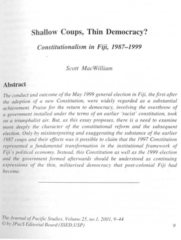 Shallow Coups, Thin Democracy?