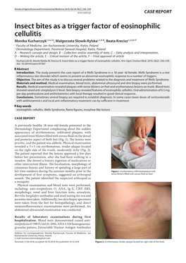 Insect Bites As a Trigger Factor of Eosinophilic Cellulitis