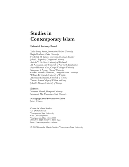 Studies in Contemporary Islam